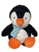 Carter&#39;s Black White Penguin Baby Plush Stuffed Animal 2013 9.5&quot; - £20.27 GBP