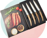 Legnoart Porterhouse 4-Piece   Steak Knife Set with Light Wood Handle - $39.71