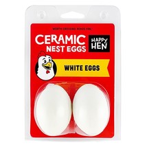 Happy Hen Treats Ceramic Nest Eggs White Package 2 - £9.73 GBP