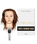 12-14&quot; Length - Amber Mannequin Head for Hair Cutting  Styling Practice ... - $2,082.82 MXN