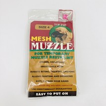 Adjustable Dog Mesh Muzzle NEW Size 4 24-48 lbs Inhibits Biting Chewing ... - $2.97
