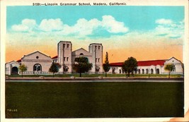 Lincoln Grammar School Madera California Vintage Postcard-bk27 - £1.55 GBP