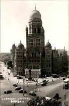 RPPC Bombay India Corporation Building Street Cars 1930s UNP Vtg Postcard - £15.44 GBP
