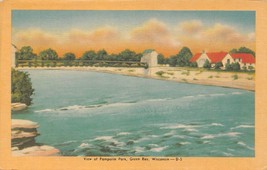 Green Bay Wisconsin~View Of Pamperin Park~Postcard - £6.37 GBP