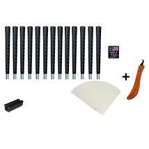 Tacki Mac Jumbo Size Black Pro Wrap Golf Grip Kit 13 Grips Tape Hook Blade Clamp - £40.50 GBP
