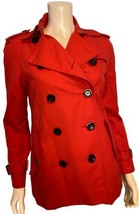 Coach Red Double Breasted Lined Coat Size 4 - £73.44 GBP