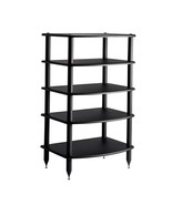 Vulcan Five Shelf Audio Rack, Media Stand, And Components Cabinet 5 Shel... - $424.99