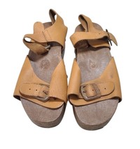 Vintage 70s Omnia'C Pop Out Roller SKATE Sandals Italy Platform Sz 8/38.5 Brown image 2