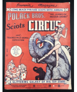 1946 Polack Bros Circus Sciots Program Long Beach CA California Clowns E... - £24.27 GBP