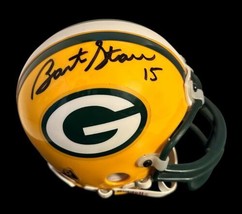 BART STARR AUTOGRAPHED SIGNED GREEN BAY PACKERS FOOTBALL MINI HELMET w/A... - $296.99