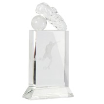 Engraved Crystal Glass Trophy Football Award - $33.58