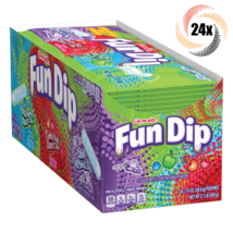 Full Box 24x Packets Lik-m-aid Fun Dip Original Sour Stix &amp; Powder Candy | 1.4oz - £30.15 GBP