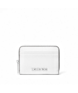 New Michael Kors Jet Set Travel Medium Saffiano Leather Wallet Optic White - $64.93 CAD
