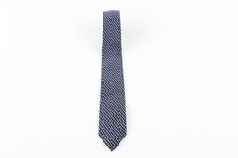 Vintage 50s 60s Rockabilly Distressed Cross Hatch Silk Skinny Neck Tie Dress Tie - £19.51 GBP