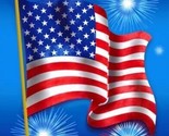 24&quot; X 44&quot; Panel American Flag Patriotic USA Stars &amp; Stripes Fabric Panel... - £7.28 GBP