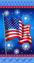 24&quot; X 44&quot; Panel American Flag Patriotic USA Stars &amp; Stripes Fabric Panel D306.62 - £7.33 GBP