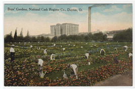 Boys Gardens National Cash Register Co NCR Dayton Ohio 1910c postcard - £4.96 GBP