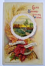 Thanksgiving Postcard John Winsch Enter Into His Gates Wheat Harvest Scenic 1911 - £8.60 GBP