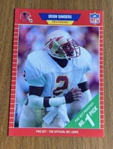 1989 NFL Pro Set Deion Sanders #486 Football Card Rookie - £3.73 GBP