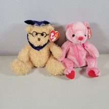 Ty Plush Bear Lot Graduation Plush Teddy Bear and Romance Bear - $12.96
