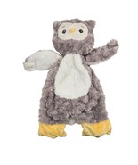 Baby Ganz Gray Owl Lovey Flat A Pat White & Yellow Plush Embroidered Eyes 88453 - $39.55