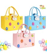 3 PCS Easter Bags with Handles Large Easter Baskets Empty Easter Egg Hun... - £40.92 GBP