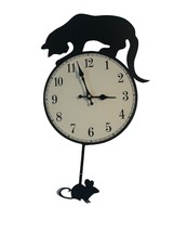 Cat and Mouse Pendulum Clock by STX - $32.38