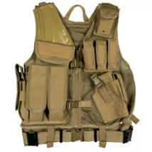 Mach 1 Tactical Vest Coyote Brown Fully Adjustable Straps Large XL      ... - $104.50