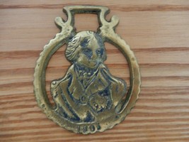 Great vintage brass saddle bridle medallion labeled 1805 maybe Napoleon - $15.00