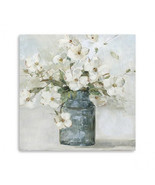 HomeRoots 40 x 40 in. Watercolor Soft Pastel Dogwood Bouquet Blue Canvas... - $242.90