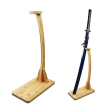 Deluxe Vertical Shogun Style Upright Kantana Stand Sword Display Natural... - €18,59 EUR