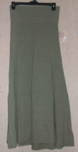 Nwt Womens Lu La Roe Green Heather Pull On Knit Maxi Skirt Size S - £25.60 GBP