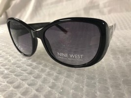 NEW Nine West Womens Oversized Oval Sunglasses Black Fashion Designer Tr... - £7.81 GBP