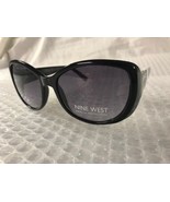 NEW Nine West Womens Oversized Oval Sunglasses Black Fashion Designer Tr... - £7.97 GBP