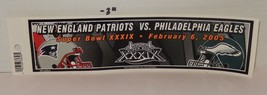 Super Bowl XXXIX Patriots Bumper Eagles Sticker NFL Football Red Blue Green - $453.65 MXN