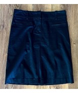 Zara Basic Women’s Black Pencil Skirt Front Slit Faux Pockets Size Mediu... - $29.70