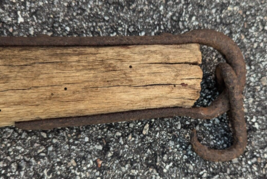 Antique Ox Yoke Farm Primitive Tool Barn Country Décor Wooden Hand Forged Metal image 4