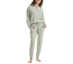 Splendid Women&#39;s Plus Size 3X Green 2 Piece Lounge Set Pajama Loungewear... - $17.99