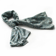 Sky Blue Graceful Fashion Natural Leopard Pattern Scarf(Small) - £11.95 GBP