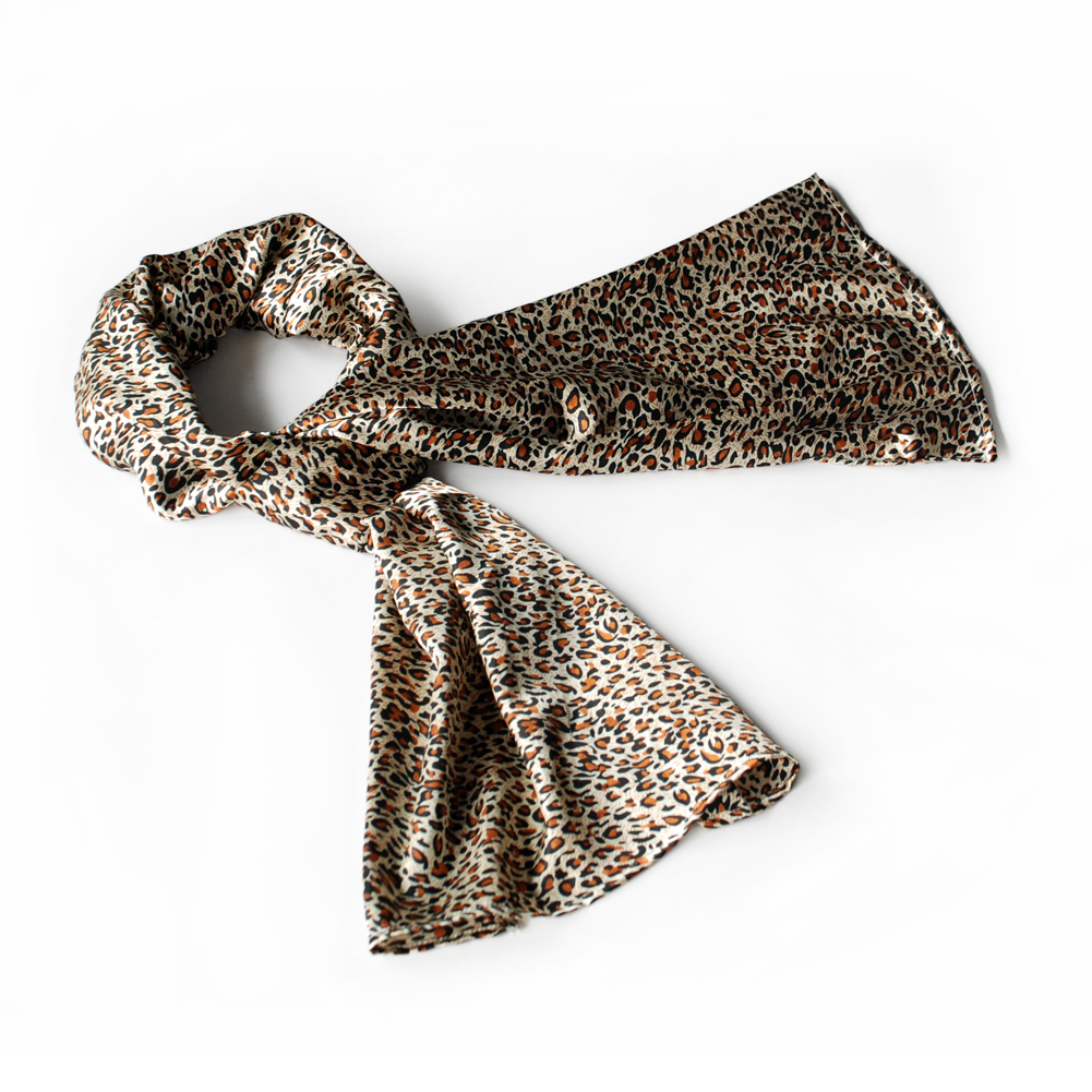 Fashion Leopard Pattern Soft Natural Silky Scarf(Large)
