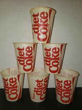 6 Taste Diet Coke Sample 4 oz Waxed Soda Cups Old Unused Store Stock - £12.56 GBP