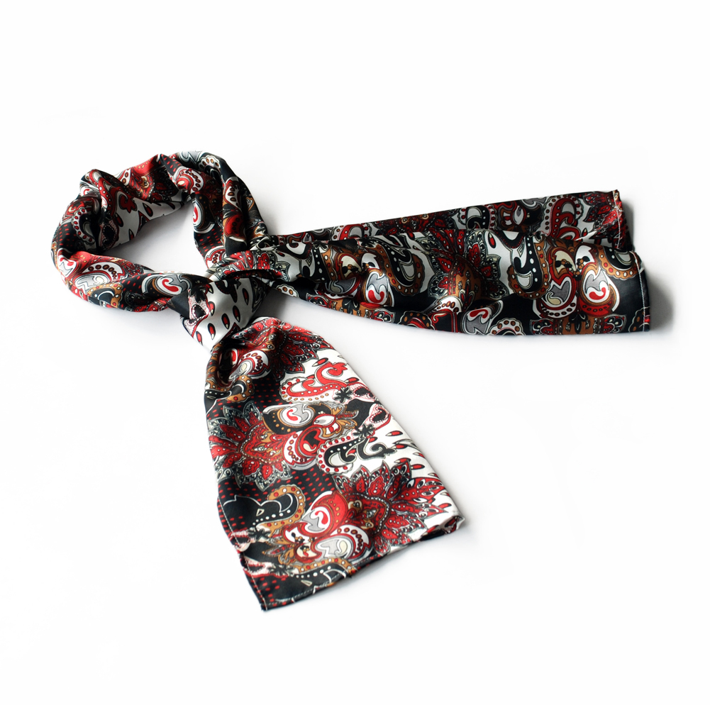 Black Distinctive Stylish Paisley Pattern Scarf(Large)