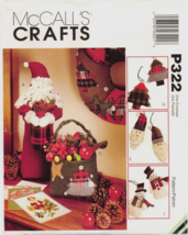 McCalls 322 8328 CHRISTMAS Wreath Stocking Ornaments Basket Crafts Pattern UNCUT - £19.03 GBP