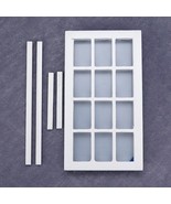 AirAds Dollhouse 1:12 Scale Miniature Window Frame, 12-Panel window white - £4.48 GBP
