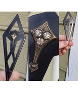 antique hat pin large black bakelite rhinestones ESTATE SALE 8 1/4&quot; - $49.99
