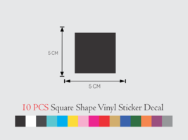 10 PCS Square Shape Vinyl Decal Sticker 2 Inch set - £9.73 GBP+