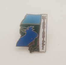 Mississippi State Shaped Collectible Souvenir Lapel Hat Pin Tie Tack River - £11.57 GBP
