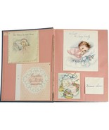 Vtg 1940&#39;s Baby Memory Keepsake Book Cards Newspaper Clippings Postcard ... - $28.50