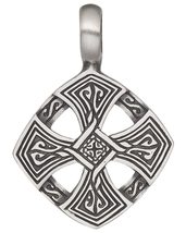 Jewelry Trends Celtic Templar Knight Cross Protection Shield Pewter Pendant Neck - £31.16 GBP