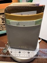 Lodis 100% Leather Card Case And Coin Pouch RFID NWT Corner Zip muti Color - $21.57